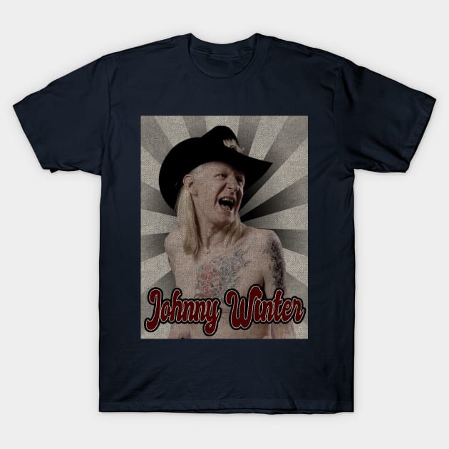 Johnny Winter Classic T-Shirt by StickMen